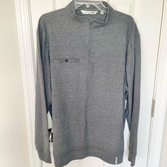 Black Clover Clyde Black Quarter Zip Pullover Sweater Golf Sport Relaxed XL - Picture 1 of 12